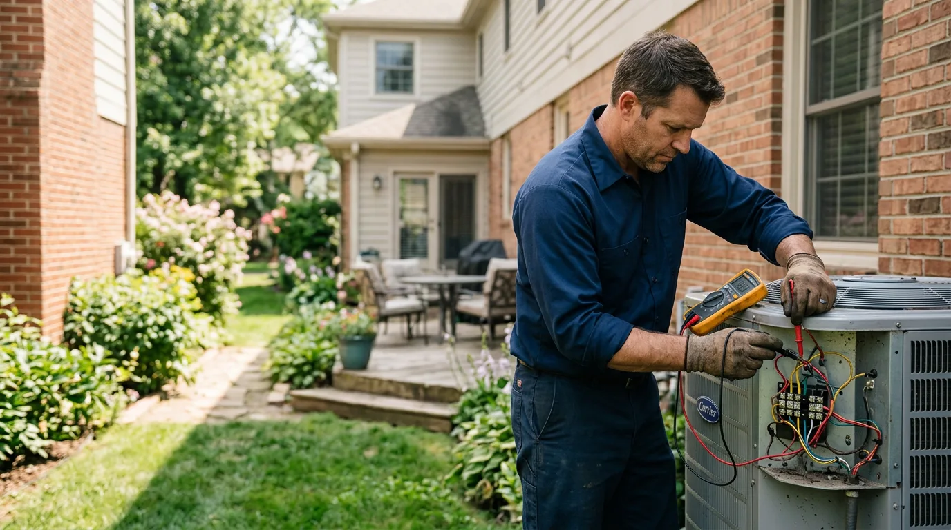HVAC technician working near Smock, PA